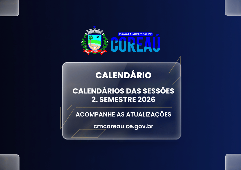 Calendário das Sessões - ATO N° 002/26 - 2. semestre